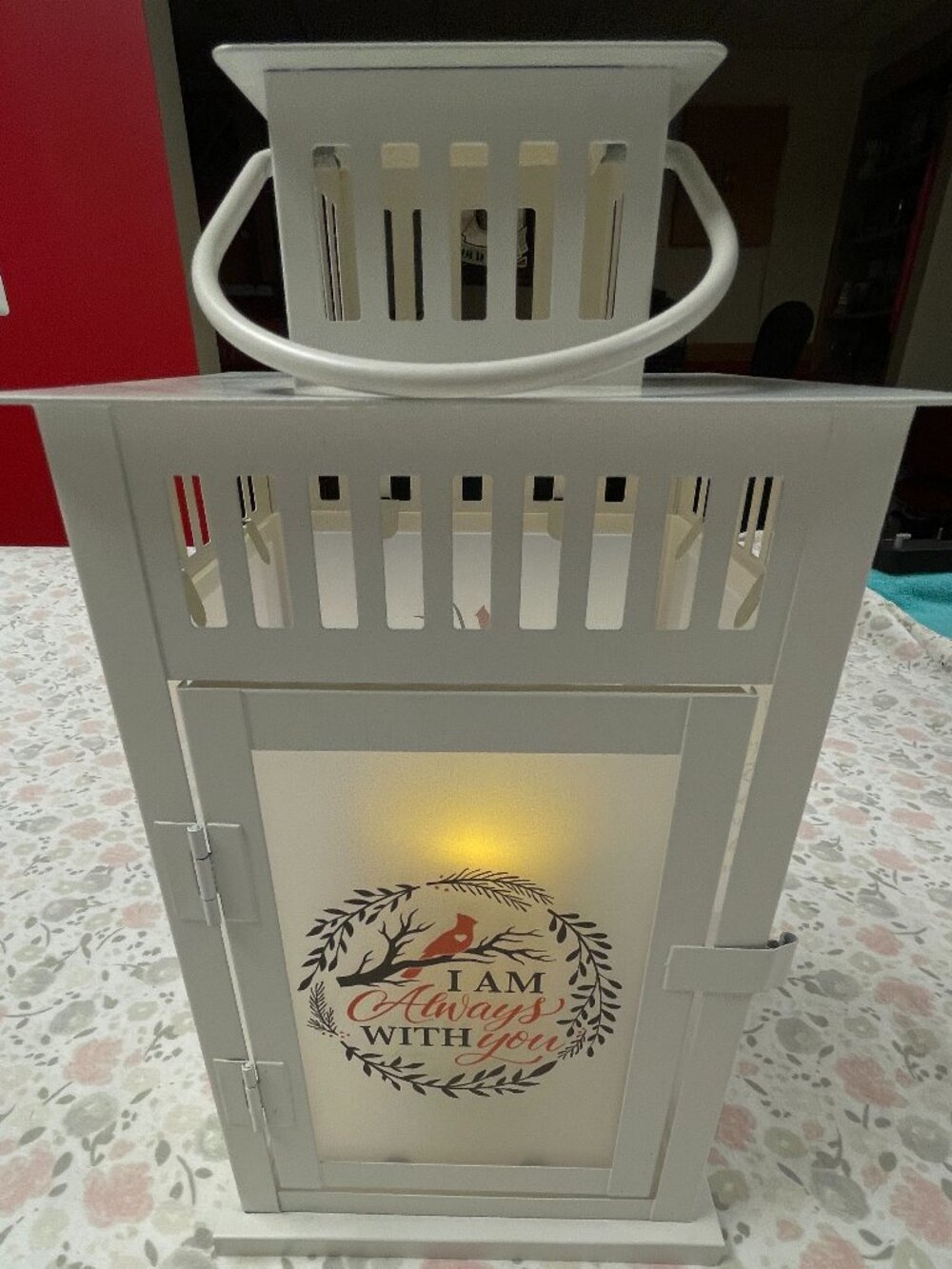 Memory Lantern - Cardinals - Battery Operated, Hook